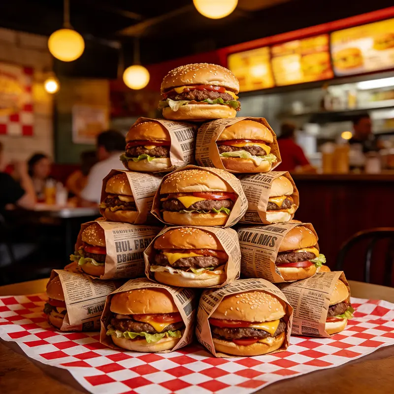 38*28cm হ্যামবার্গার পেপার