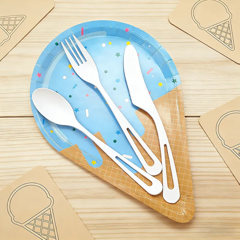 পরিবেশ বান্ধব ড্রপলেট আকৃতির প্লাস্টিক কাটলারি