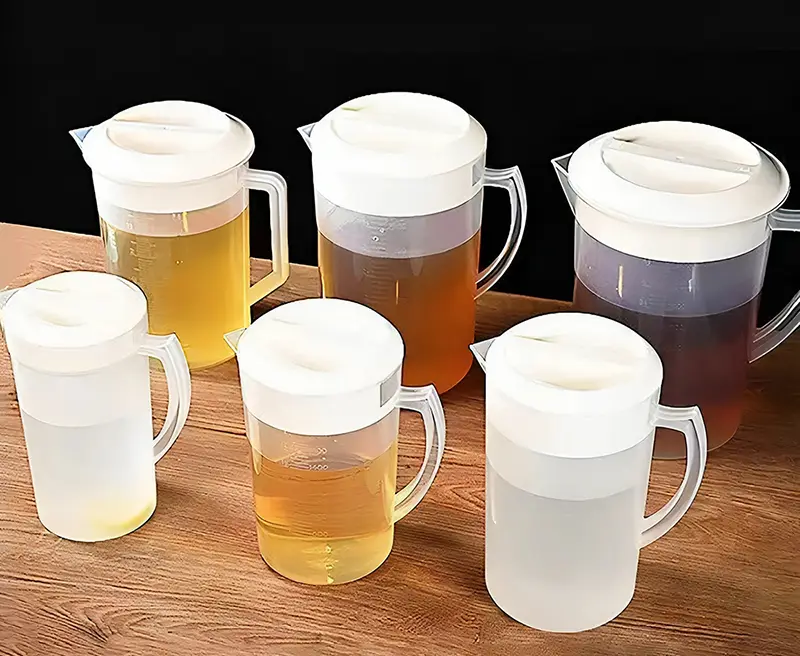 Tawny or Clear Plastic Cold Water Pitcher